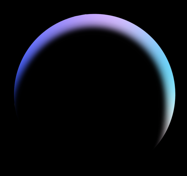 Iridescent gradient orb