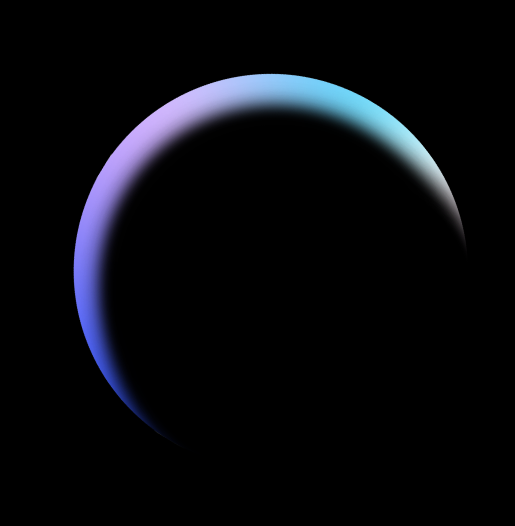 Iridescent gradient orb